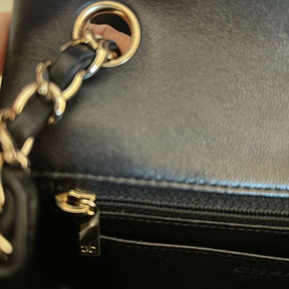 Chanel mini rectangular classic flap black lambskin gold hardware - Picture 9 of 9